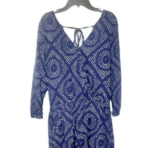 Sanctuary Romper Size XS Blue White Printed Polka Dot Short Womens Boho Colorful - Picture 7 of 12